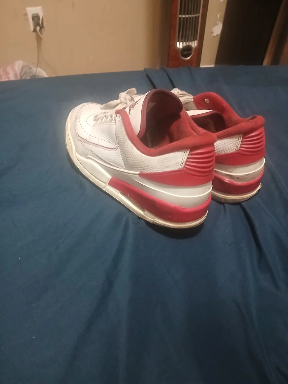 Nike Air Jordan White and Red Sneakers